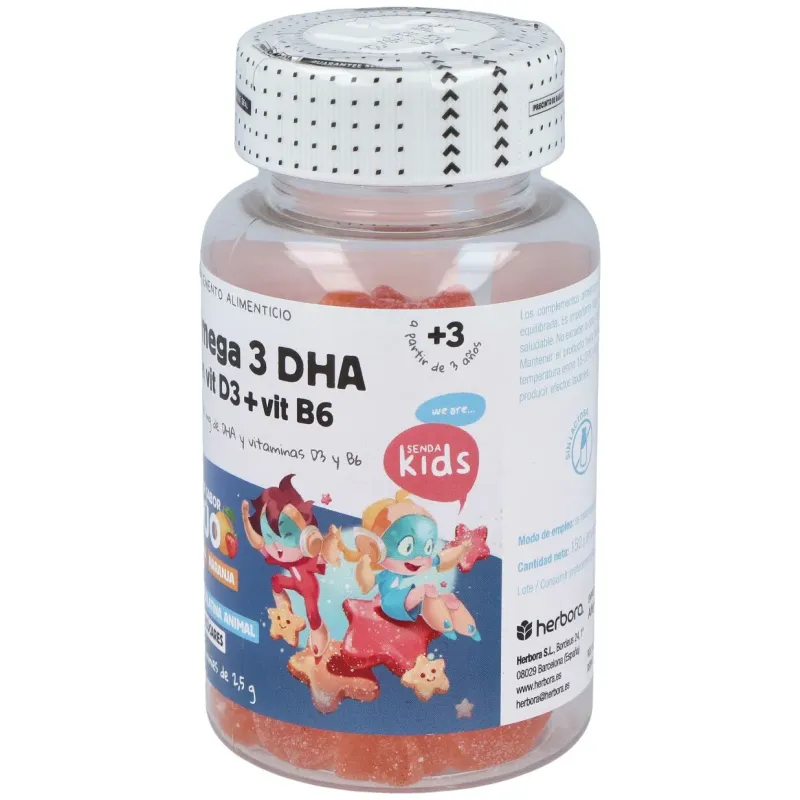 Senda kids omega 3 dha con vit d3+vit b6 60gummies | Farmacia Barata Senda kids omega 3 dha con vit d3+vit b6 60gummies | Farmacia Barata