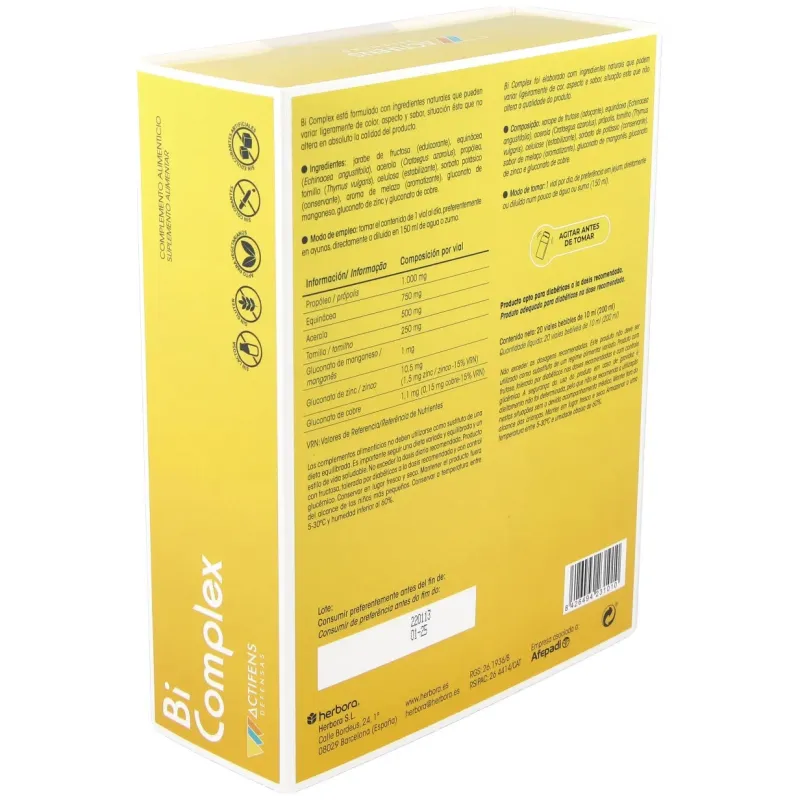 Actifens bi complex 20amp. | Farmacia Barata
