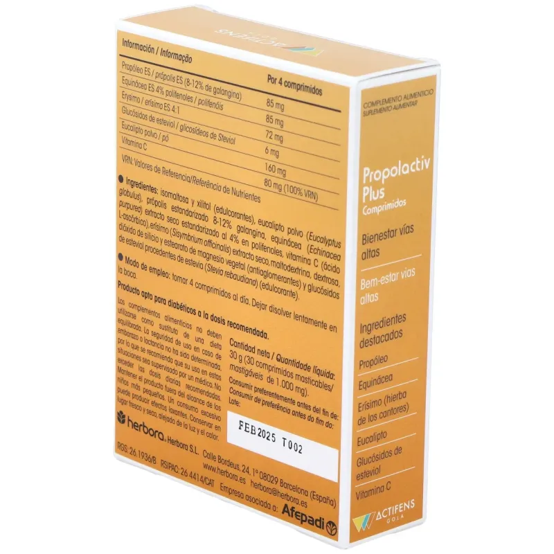 Actifens propolactiv plus 30comp. | Farmacia Barata