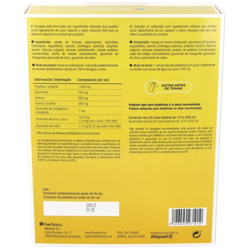 Actifens bi complex 20amp. | Farmacia Barata