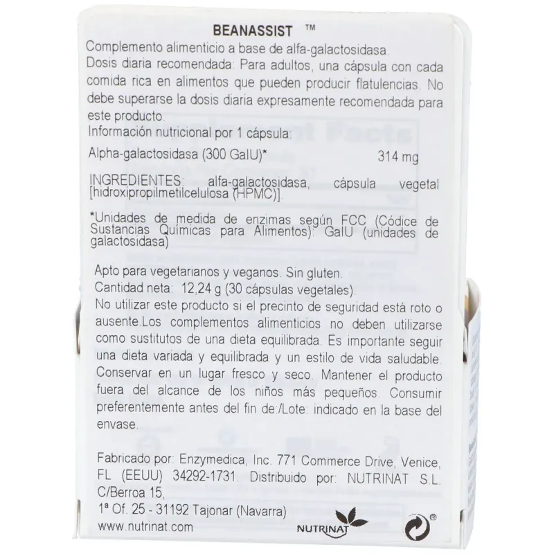 Beanassist 30cap.veg. | Farmacia Barata