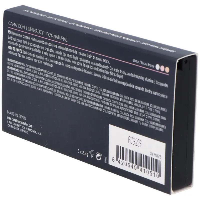 Camaleon iluminador 100% natural crema paleta 3 colores | Farmacia Barata Camaleon iluminador 100% natural crema paleta 3 colores | Farmacia Barata