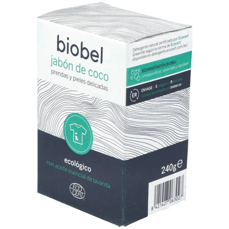 Jabon en pastilla coco prendas delicadas eco 240gr | Farmacia Barata