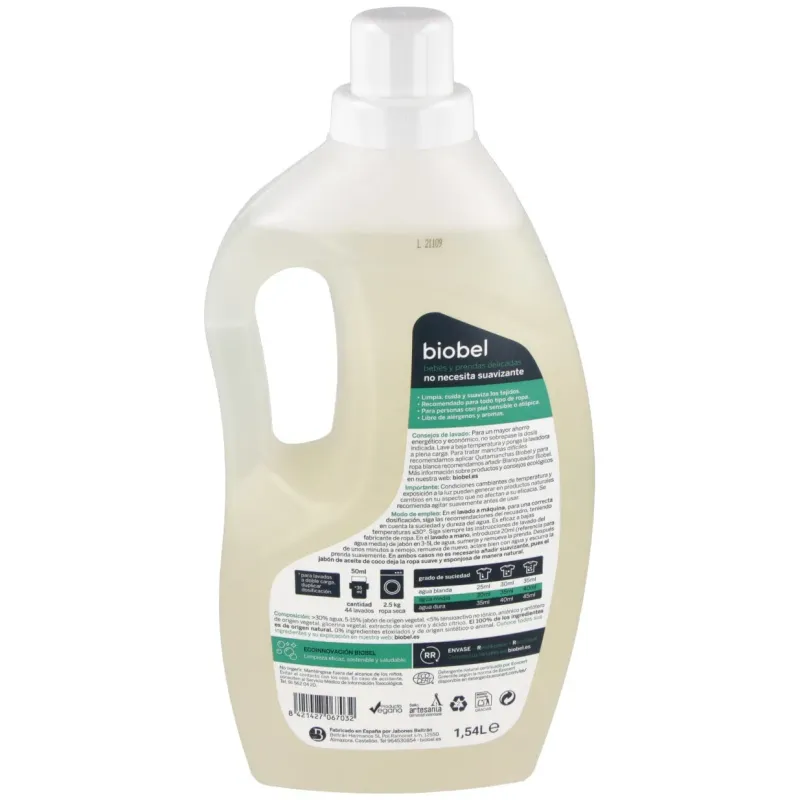 Jabon para ropa de bebe coco-aloe ecologico 1,5l. | Farmacia Barata