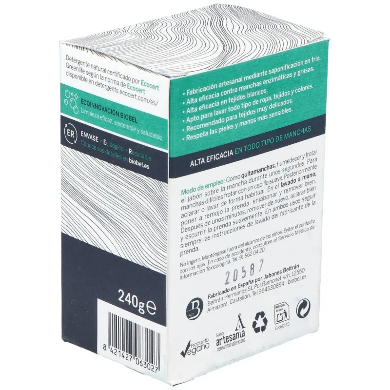 Jabon en pastilla coco prendas delicadas eco 240gr | Farmacia Barata