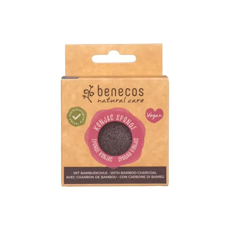 Esponja konjac bambu negro purificante-piel grasa | Farmacia Barata