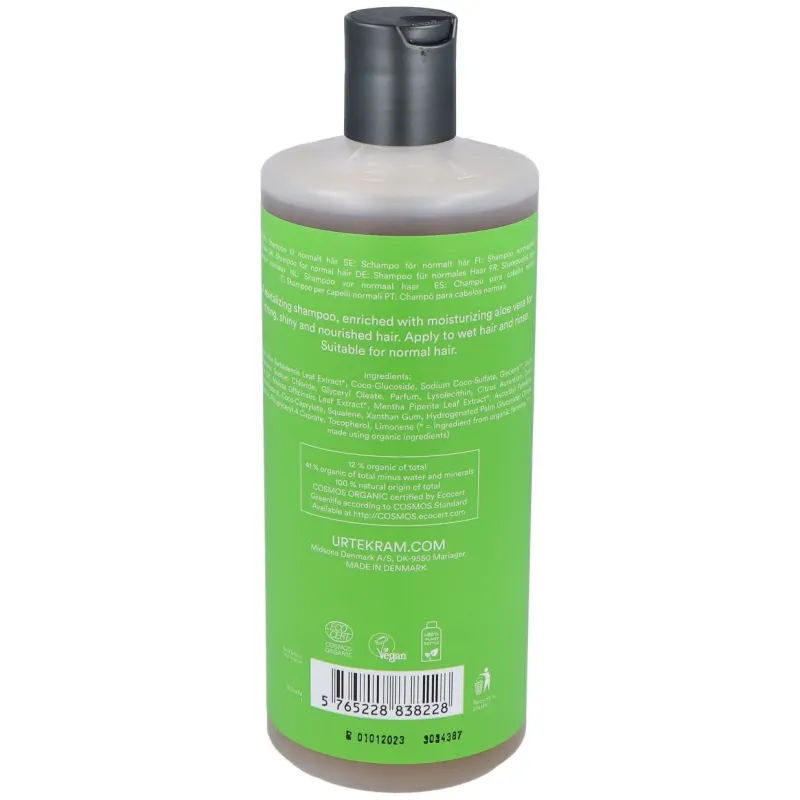 Urtekram champú de aloe vera para cabello normal bio 500ml | Farmacia Barata