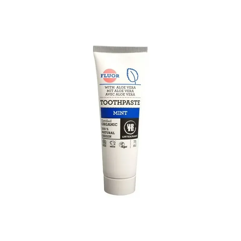 Urtekram pasta de dientes fluoruro y menta 75ml | Farmacia Barata Urtekram pasta de dientes fluoruro y menta 75ml | Farmacia Barata