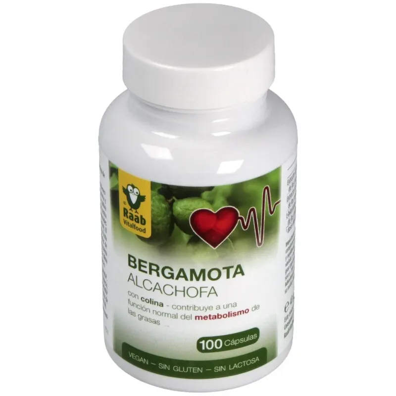 Raab vitalfood bergamota-alcachofa 100caps | Farmacia Barata