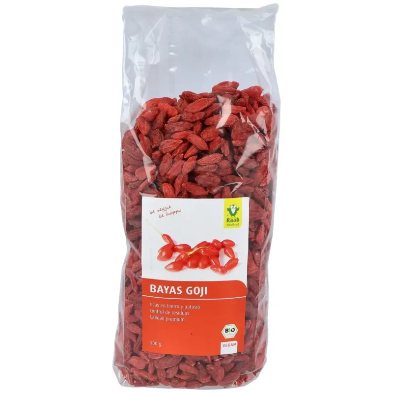 Raab vitalfood goji bayas bio 500g | Farmacia Barata