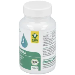 Raab vitalfood chlorella ecológica 200 comp | Farmacia Barata