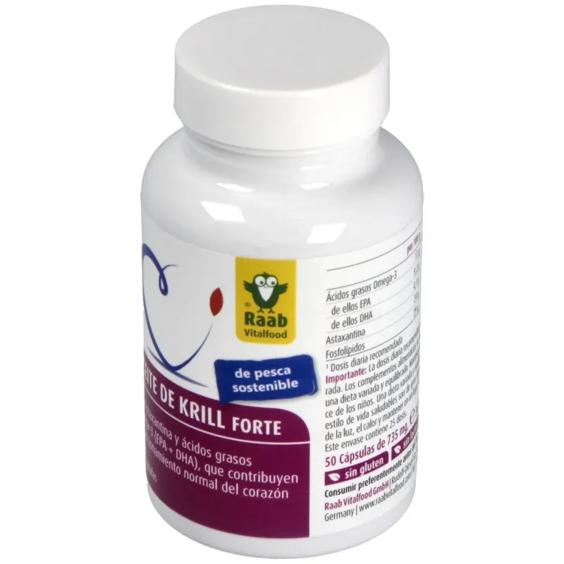 Raab vitalfood aceite krill forte 50caps | Farmacia Barata