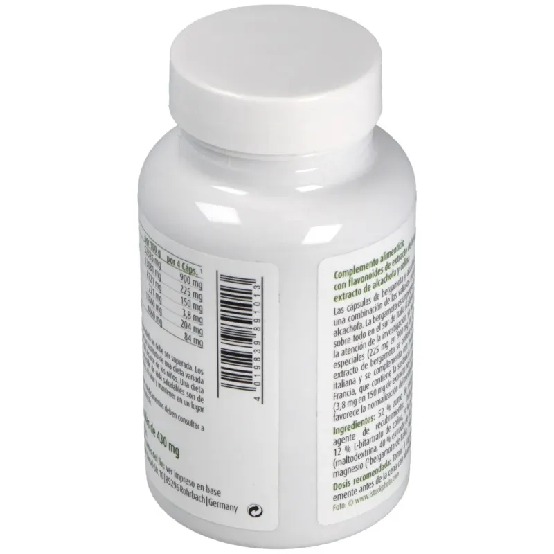 Raab vitalfood bergamota-alcachofa 100caps | Farmacia Barata