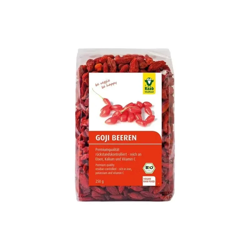 Raab vitalfood goji bayas bio 250g | Farmacia Barata