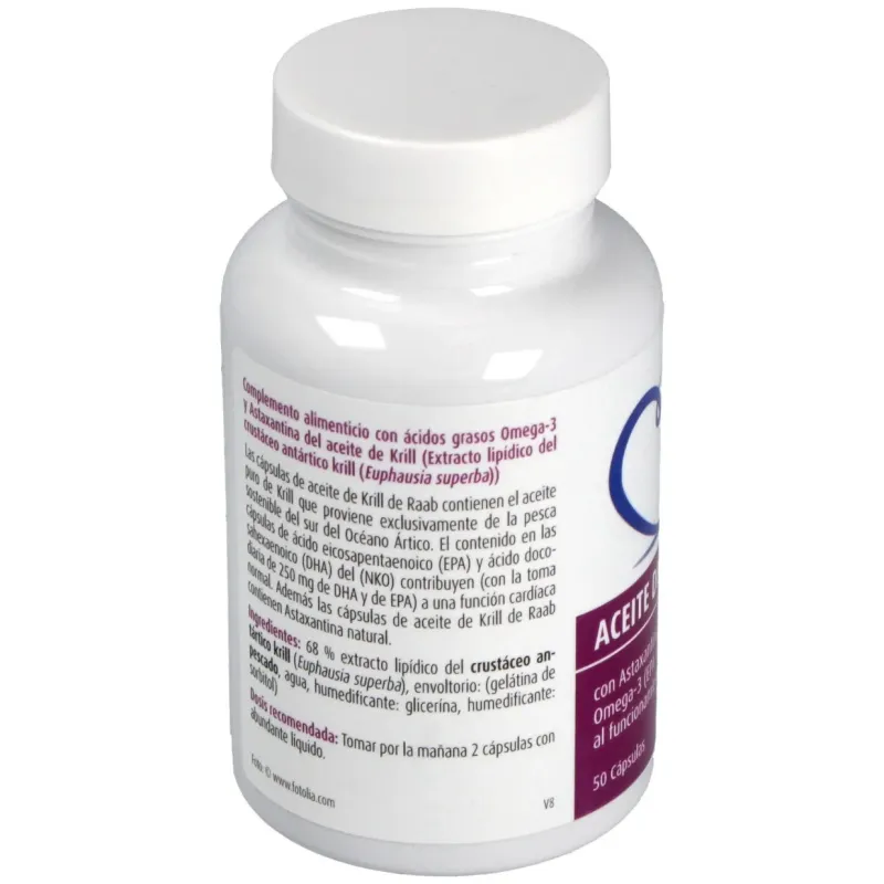Raab vitalfood aceite krill forte 50caps | Farmacia Barata