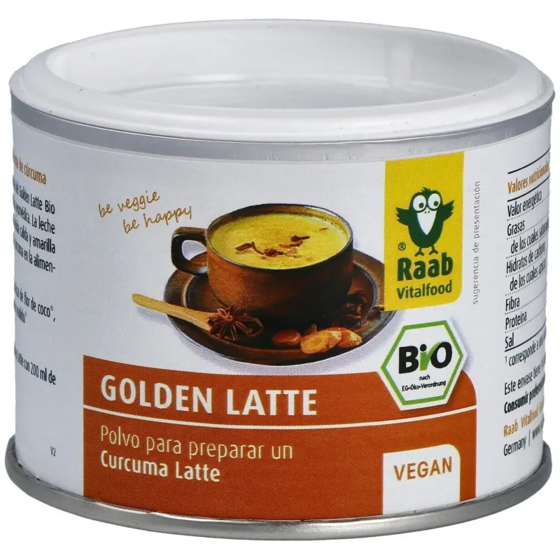 Raab vitalfood golden latte bebida de curcuma en polvo 70g | Farmacia Barata