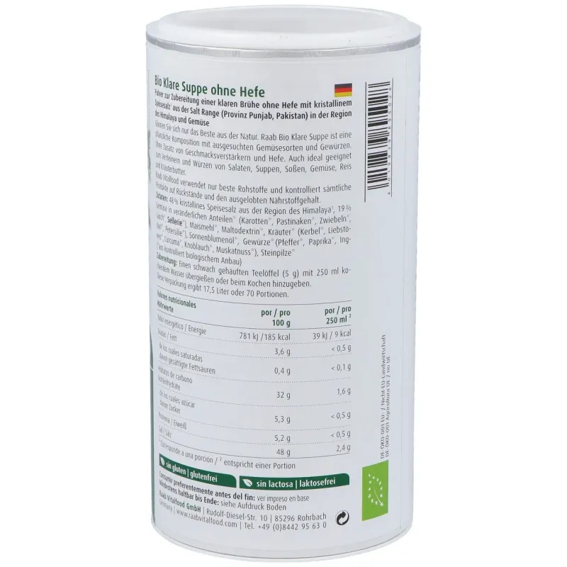 Raab vitalfood caldo de verduras sin levadura bote bio 350g | Farmacia Barata