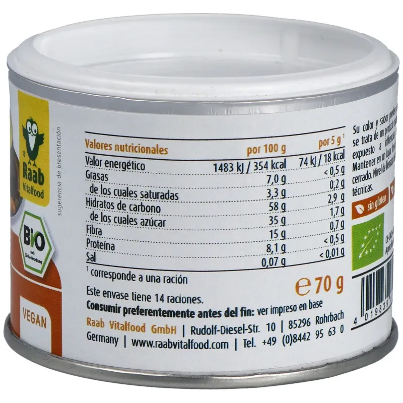 Raab vitalfood golden latte bebida de curcuma en polvo 70g | Farmacia Barata