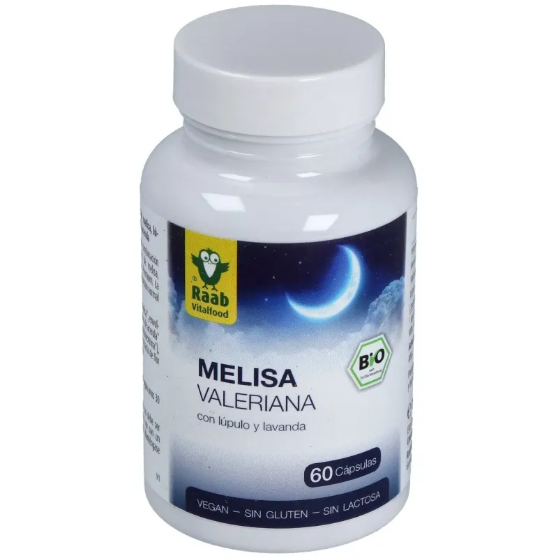 Raab vitalfood melisa valeriana lupulo 60caps | Farmacia Barata