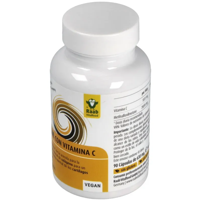 Raab vitalfood msm con vitamina c 90caps | Farmacia Barata