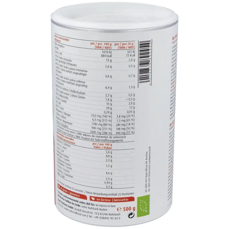 Raab vitalfood proteina de pepita calabaza bio 500g | Farmacia Barata
