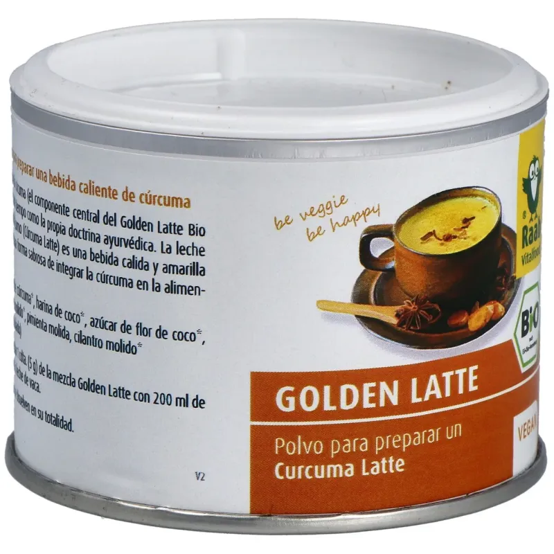 Raab vitalfood golden latte bebida de curcuma en polvo 70g | Farmacia Barata