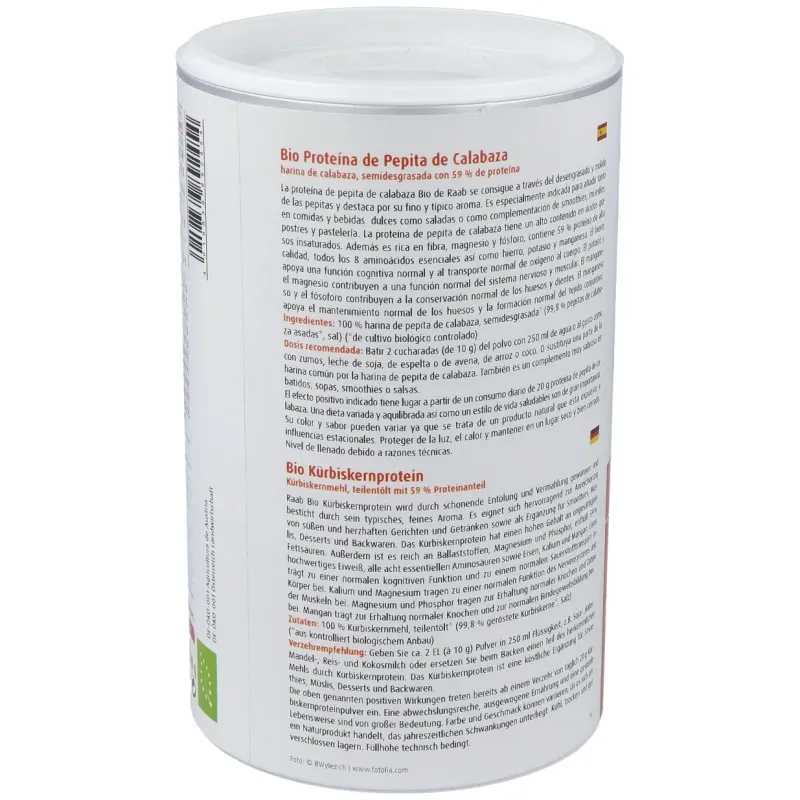 Raab vitalfood proteina de pepita calabaza bio 500g | Farmacia Barata