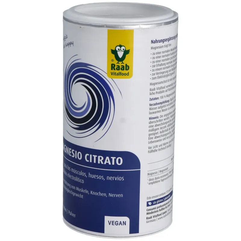 Raab vitalfood citrato de magnesio polvo 340g | Farmacia Barata