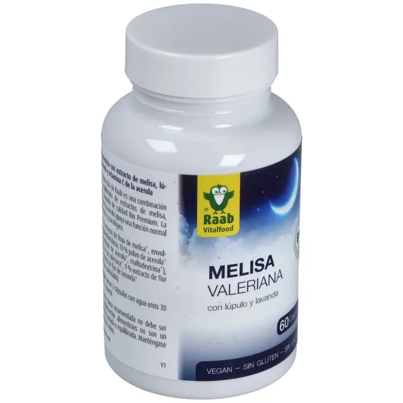 Raab vitalfood melisa valeriana lupulo 60caps | Farmacia Barata