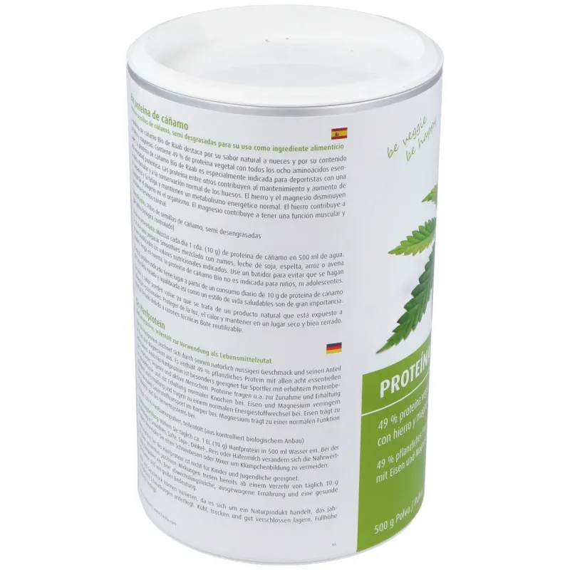 Proteina de cañamo natural 500gr. bio | Farmacia Barata