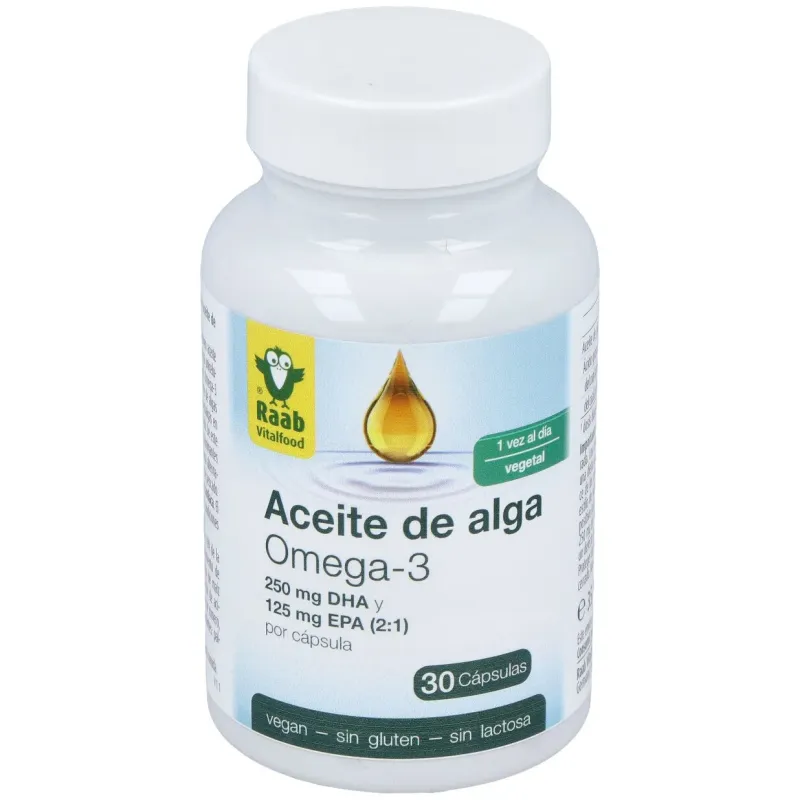 Raab vitalfood aceite de alga omega 3 1183mg 30caps | Farmacia Barata