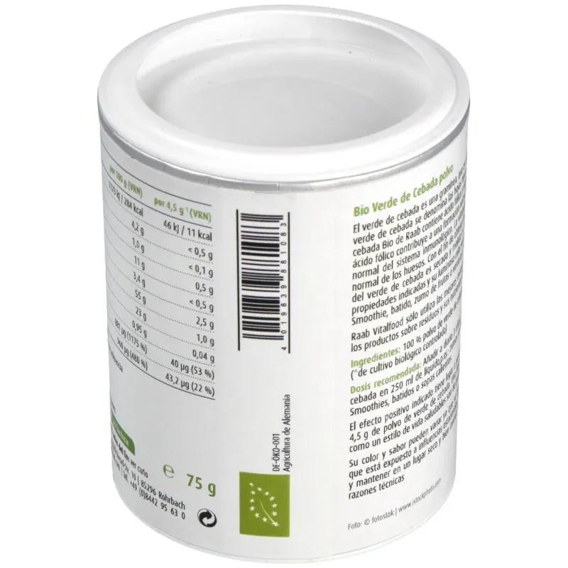 Verde de cebada polvo 75gr. bio | Farmacia Barata