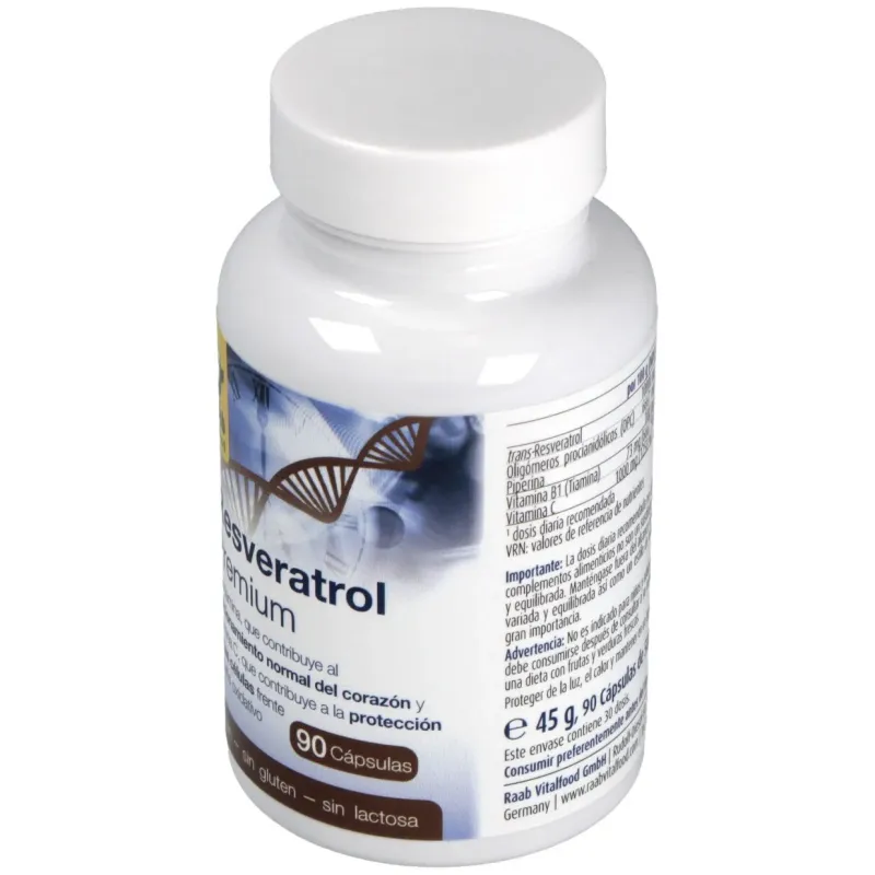 Raab vitalfood resveratrol con opc 90caps | Farmacia Barata
