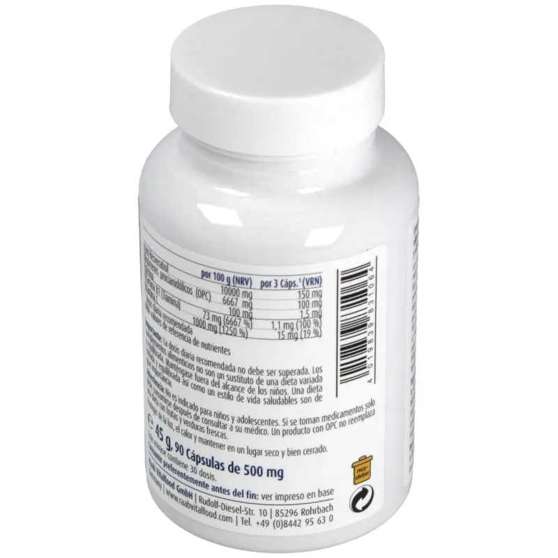 Raab vitalfood resveratrol con opc 90caps | Farmacia Barata