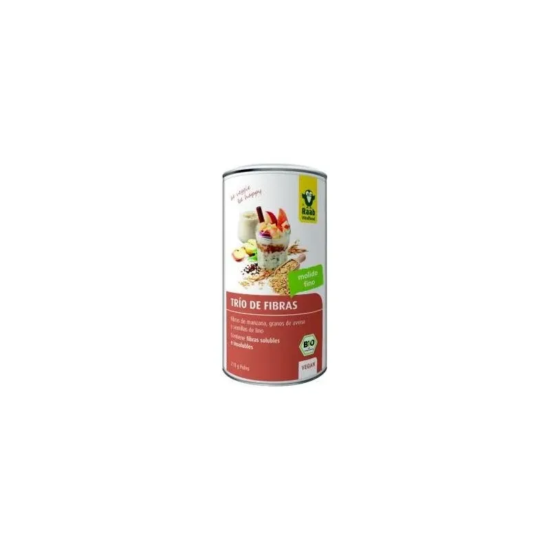 Raab vitalfood trio fibras manzana + avena + lino bio vegan 210g | Farmacia Barata