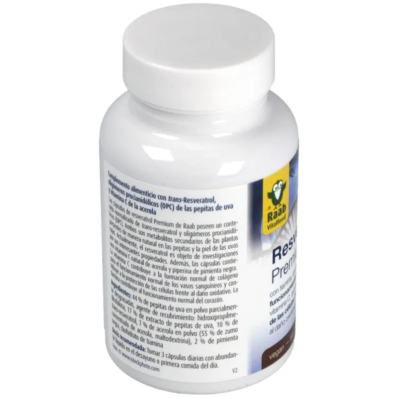 Raab vitalfood resveratrol con opc 90caps | Farmacia Barata