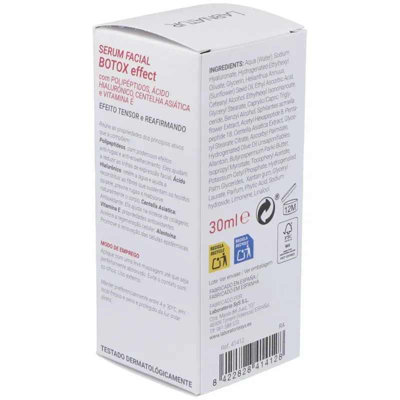Labnatur bio sérum facial botox efecto tensor 30ml | Farmacia Barata Labnatur bio sérum facial botox efecto tensor 30ml | Farmacia Barata