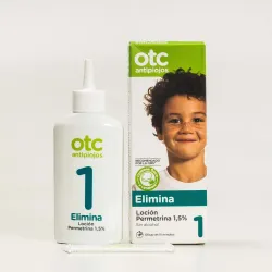 OTC Antipiojos 1 Elimina Loción Permetrina 1,5%, 125ml. OTC Antipiojos 1 Elimina Loción Permetrina 1,5%, 125ml.
