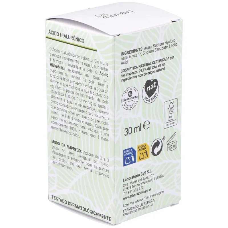 Labnatur bio acido hialuronico liquido 30ml | Farmacia Barata