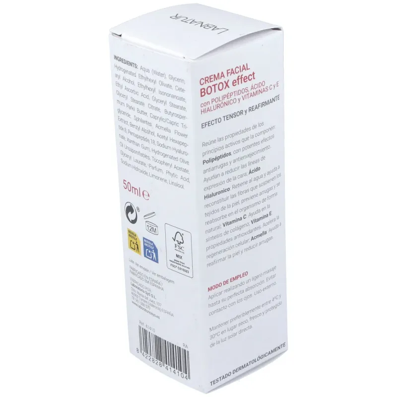 Crema facial botox efecto tensor 50ml. labnatur | Farmacia Barata