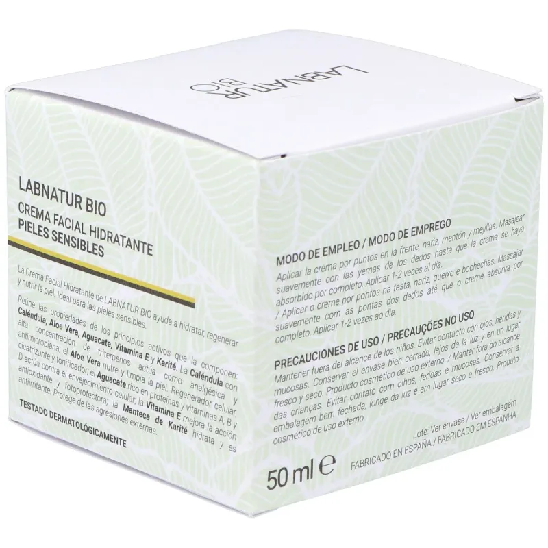Labnatur bio crema facial hidratante pieles sensibles 50ml | Farmacia Barata