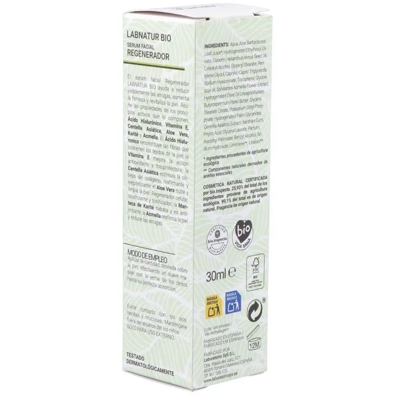 Labnatur bio sérum facial regenerador centella asiática 30ml | Farmacia Barata