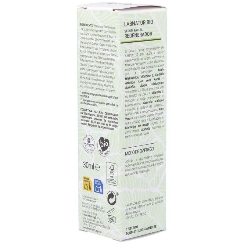 Labnatur bio sérum facial regenerador centella asiática 30ml | Farmacia Barata
