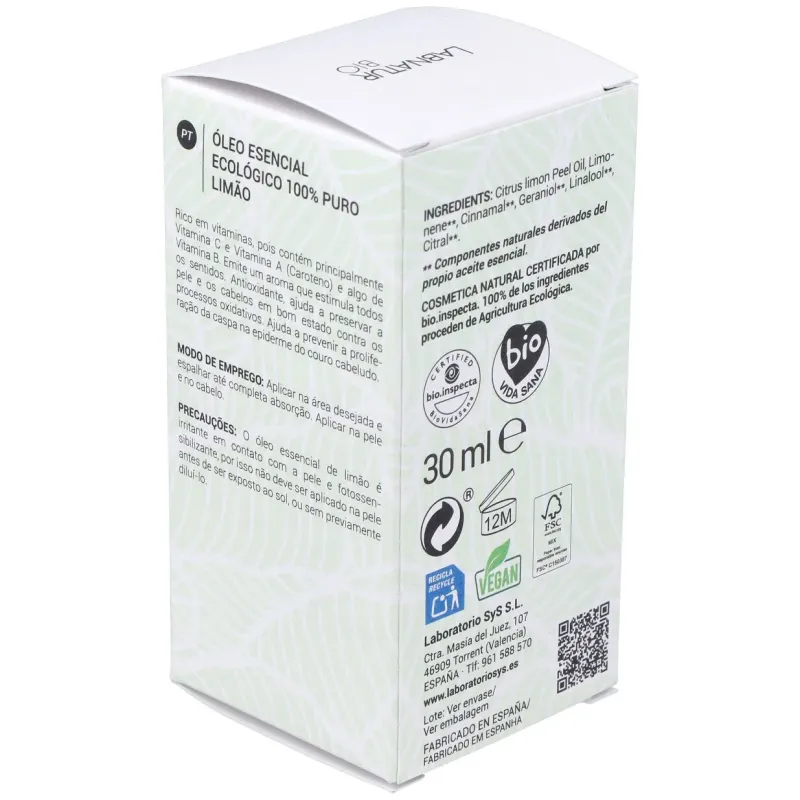 Labnatur bio aceite esencial de limón 30ml | Farmacia Barata