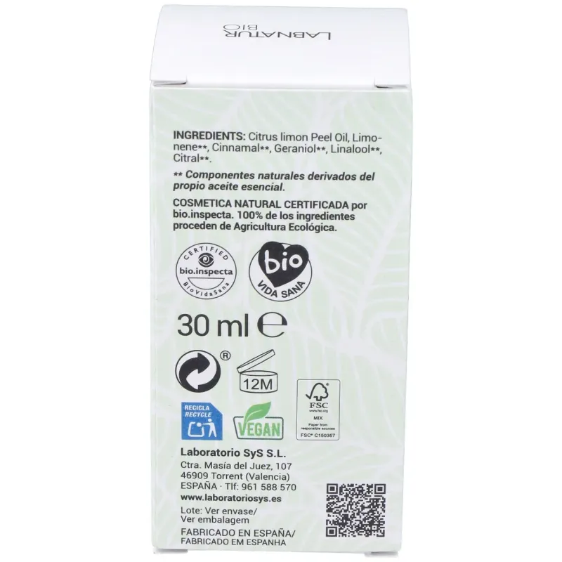 Labnatur bio aceite esencial de limón 30ml | Farmacia Barata