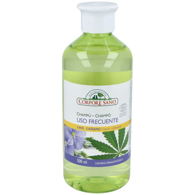 Corpore sano champú uso frecuente lino y cañamo 500ml | Farmacia Barata