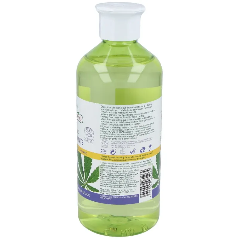 Corpore sano champú uso frecuente lino y cañamo 500ml | Farmacia Barata