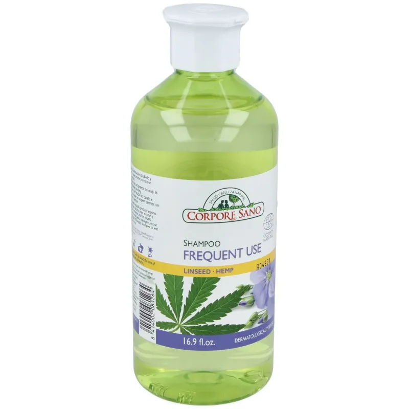 Corpore sano champú uso frecuente lino y cañamo 500ml | Farmacia Barata