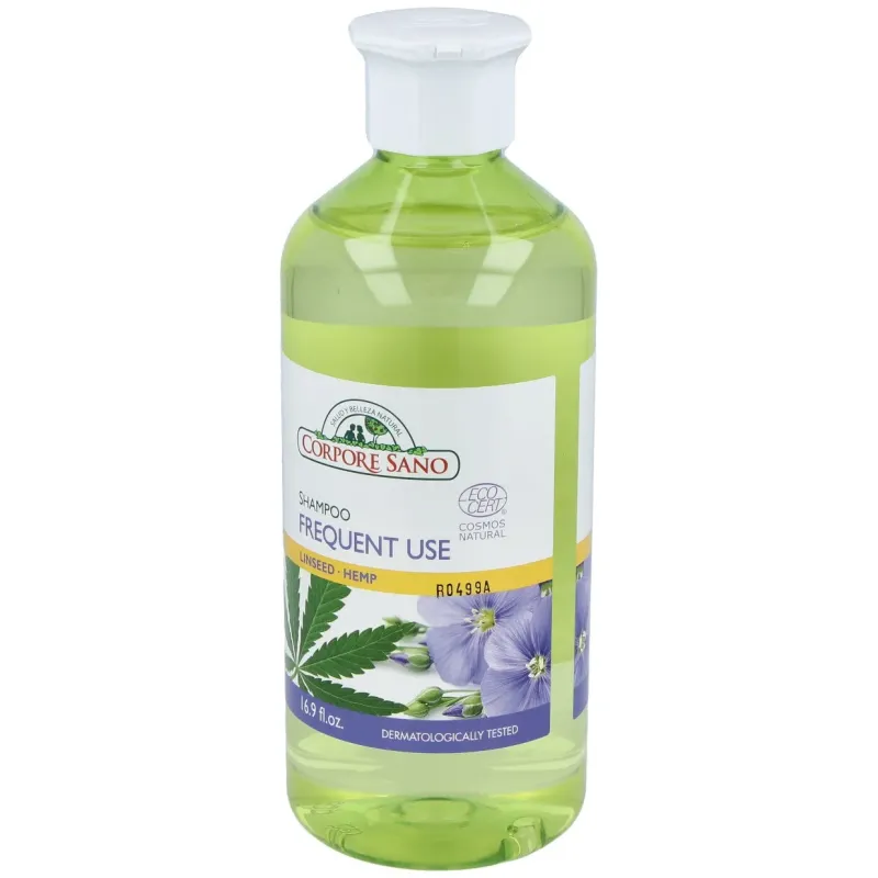 Corpore sano champú uso frecuente lino y cañamo 500ml | Farmacia Barata