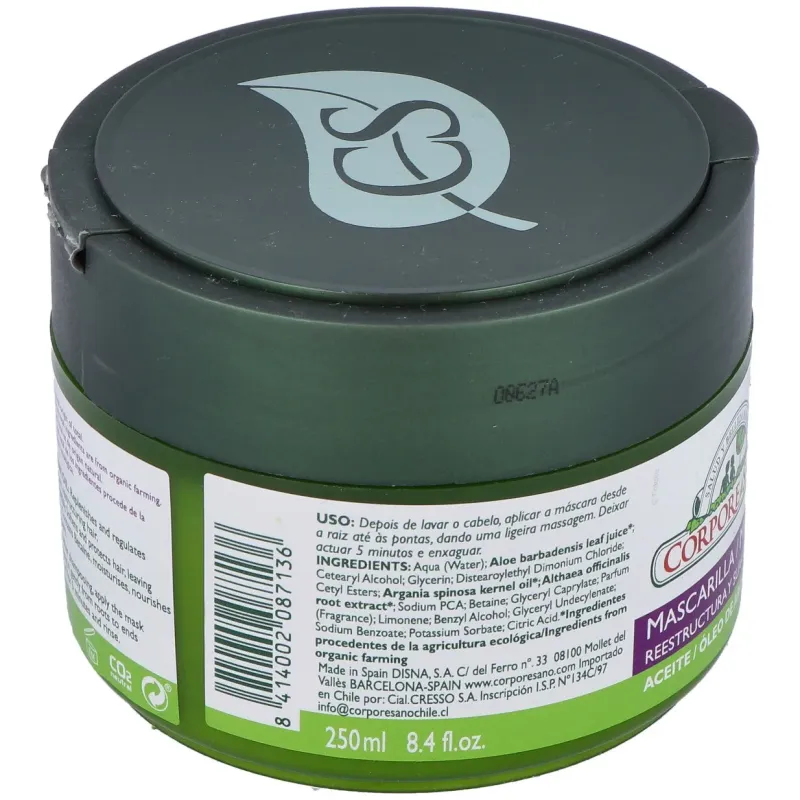 Corpore sano mascarilla capilar aceite de argán cosmos 50ml | Farmacia Barata Corpore sano mascarilla capilar aceite de argán cosmos 50ml | Farmacia Barata